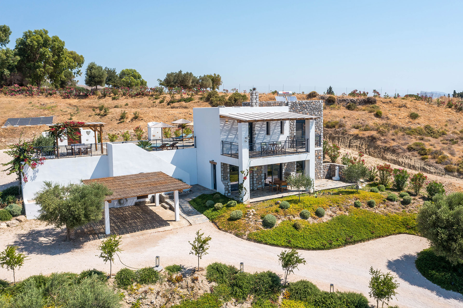 Villa Clara Luftaufnahme mit Meerblick